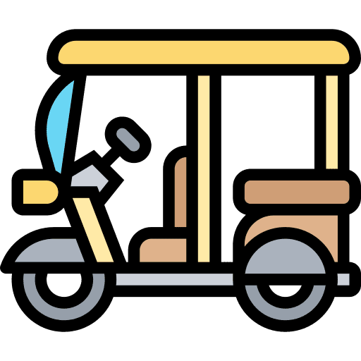 Transportation tricycle motorcycle transportation icon