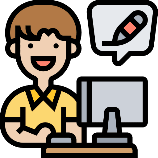 Writer content editor writer icon