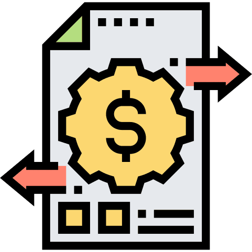 Cash flow money investment dollar bill icon Cash flow money investment dollar bill icon