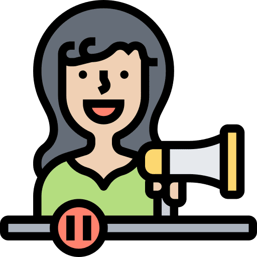 Influencer user marketing communications icon Influencer user marketing communications icon