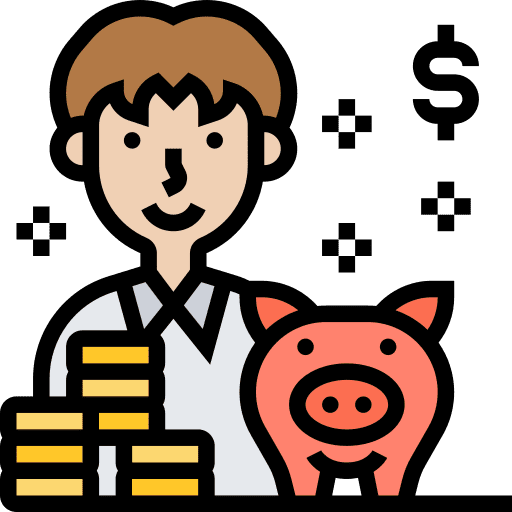 Money saving business and finance dollar money saving icon Money saving business and finance dollar money saving icon