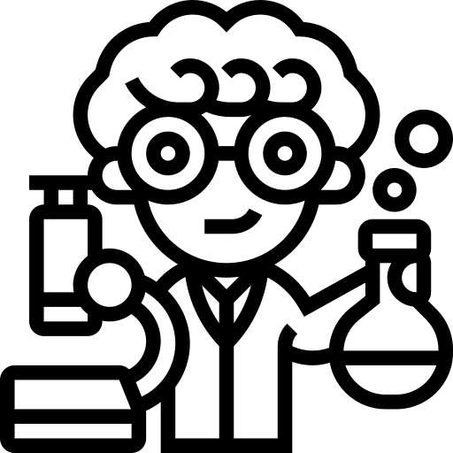 Research avatar analysis science icon