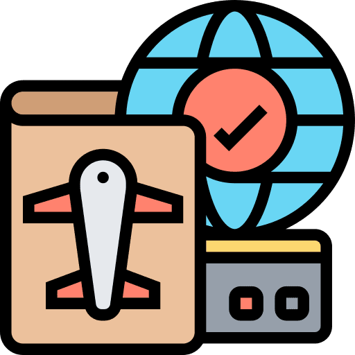 Visa flight international passport visa icon Visa flight international passport visa icon