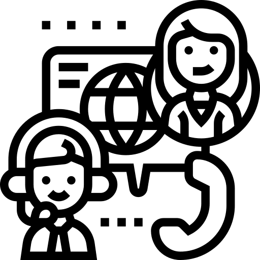 Customer service support contact help icon