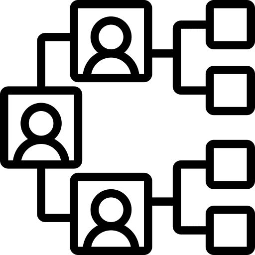 Division organization chart division order icon