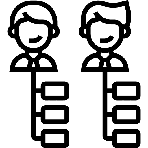 Matrix organization user relationship icon