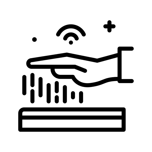 Hand hand identification scan icon