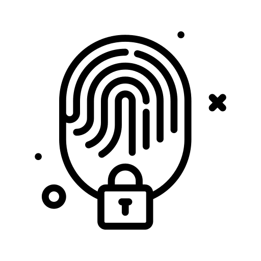 Lock security id fingerprint icon