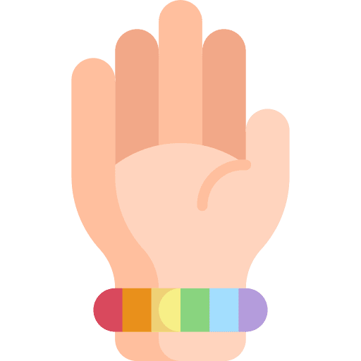 Hand world pride day bracelet pride icon
