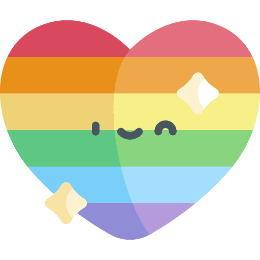 Heart rainbow flag homosexuality lgbt icon