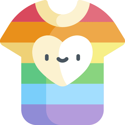 Tshirt clothing pride heart icon