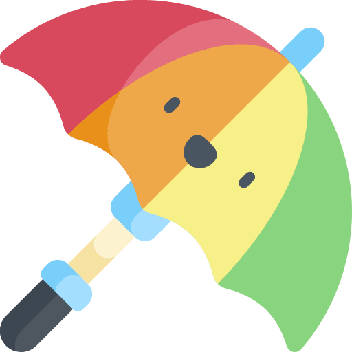 Umbrella fashion umbrella rainbow flag icon