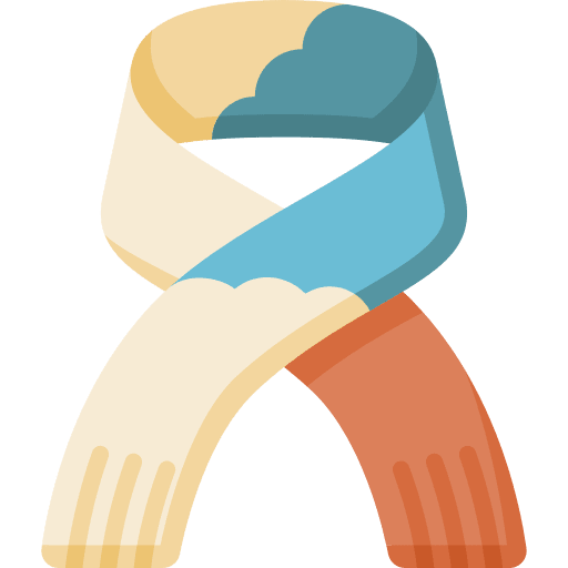 Winter scarf winter scarf warm garment icon Winter scarf winter scarf warm garment icon