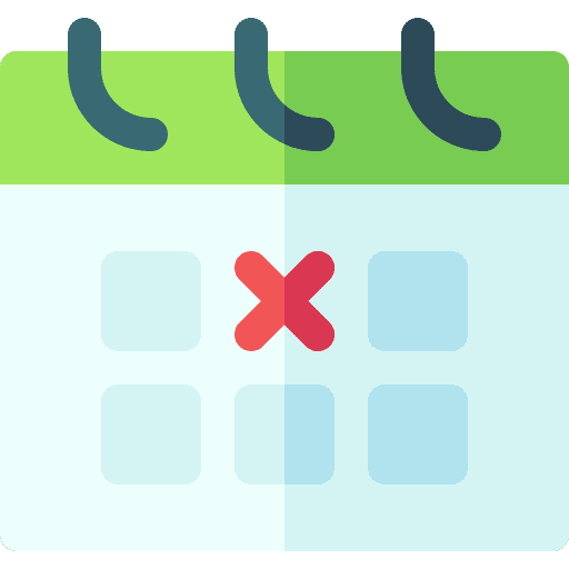 Calendar romantic date time and date schedule icon