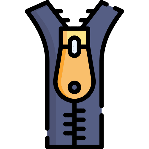 Zipper fabric fashion dressmaker icon