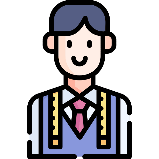 Tailor avatar people black hair icon