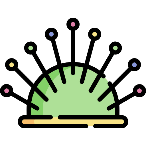 Pin cushion fashion designer needle cushion sewing icon Pin cushion fashion designer needle cushion sewing icon