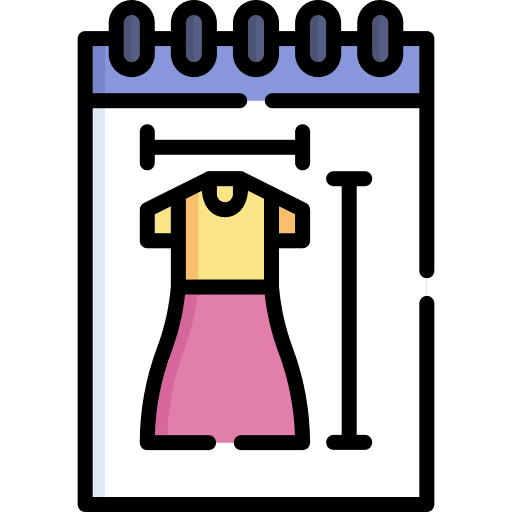 Sketch modiste garment art and design icon Sketch modiste garment art and design icon