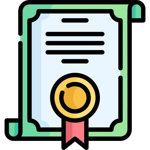 Certificate certificate software license document icon