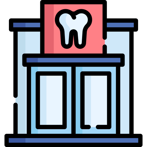 Dental clinic building tooth teeth icon