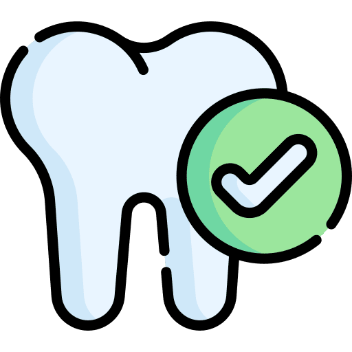 Health dental care check loupe icon Health dental care check loupe icon