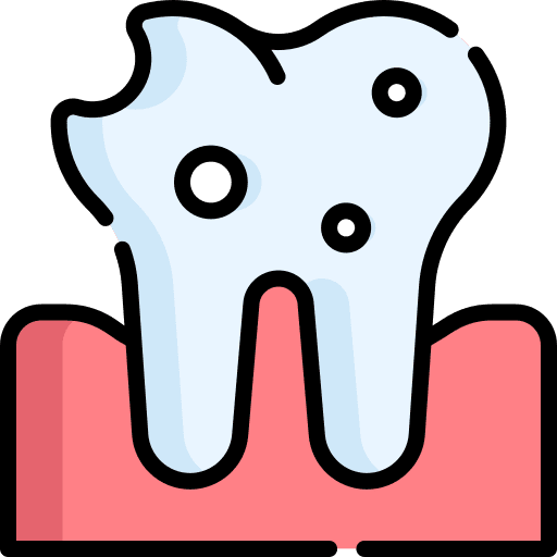 Cavity caries dental molar icon Cavity caries dental molar icon