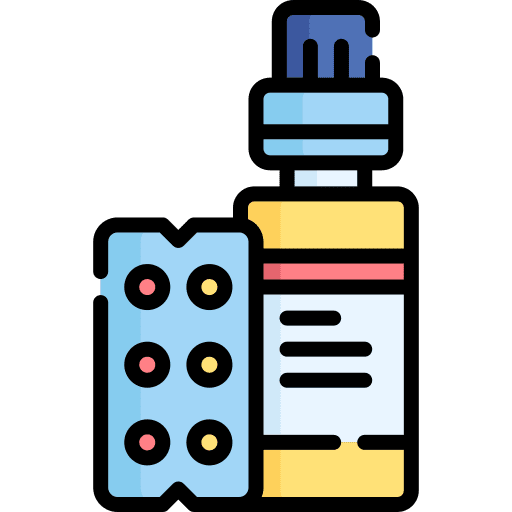 Medicament bottle pills capsule icon Medicament bottle pills capsule icon