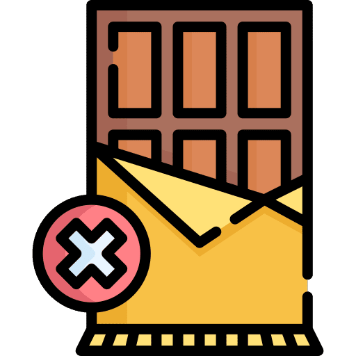 No chocolate healthcare not allowed prohibition icon No chocolate healthcare not allowed prohibition icon