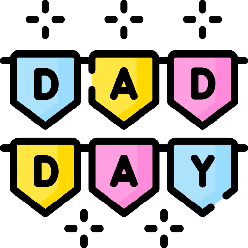 Garland love decoration fathers day icon Garland love decoration fathers day icon