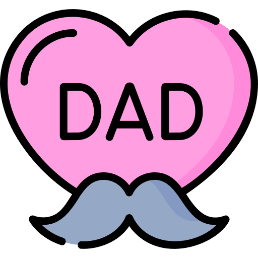 Heart fathers day love dad icon Heart fathers day love dad icon