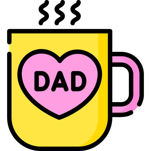 Mug gift dad heart icon Mug gift dad heart icon