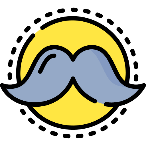 Moustache grooming beauty facial hair icon Moustache grooming beauty facial hair icon