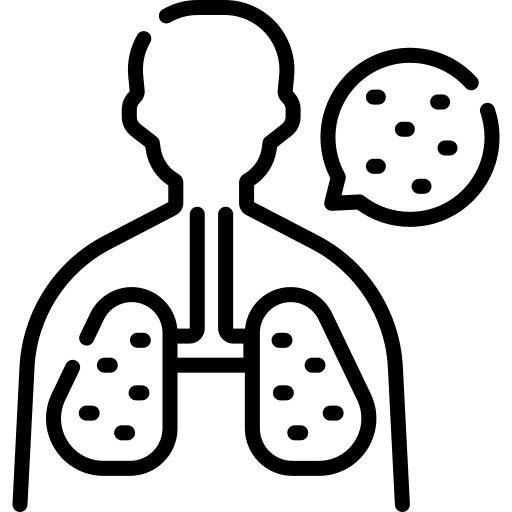 Asbestos healthcare and medical asbestos hazardous icon