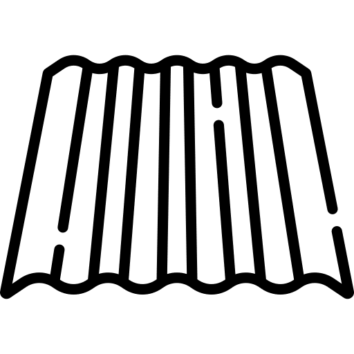 Asbestos roof tiles material icon