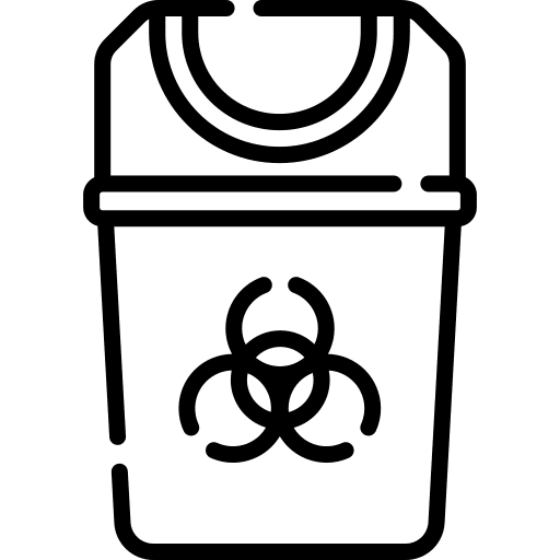 Hazardous industry waste biohazard icon