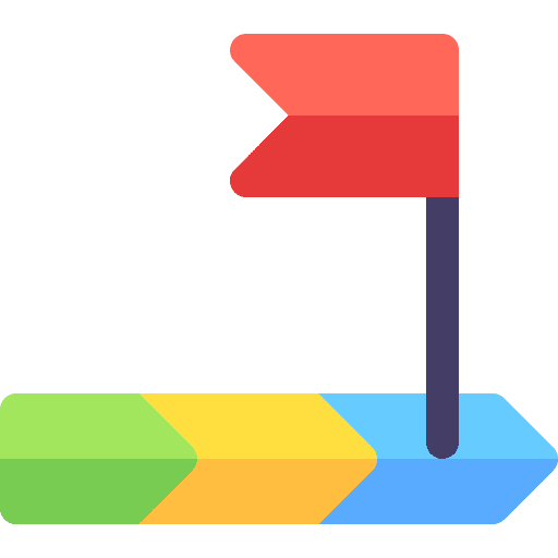 Finish business and finance process flags icon