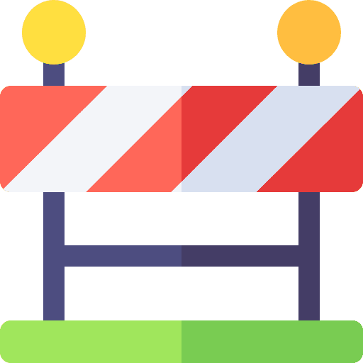Obstacle signal security barrier icon Obstacle signal security barrier icon