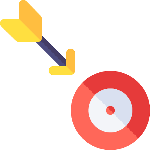 Target marketing purpose arrow icon Target marketing purpose arrow icon