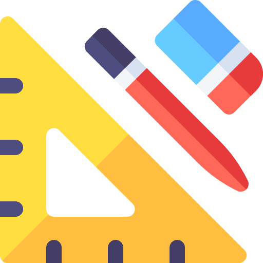 Design pen rubber geometry icon Design pen rubber geometry icon