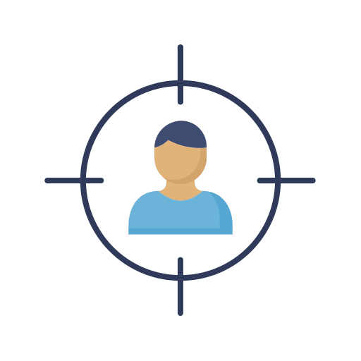 Audience target aim marketing icon