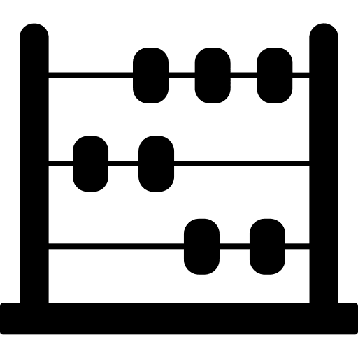 Abacus mathematics calculating count icon