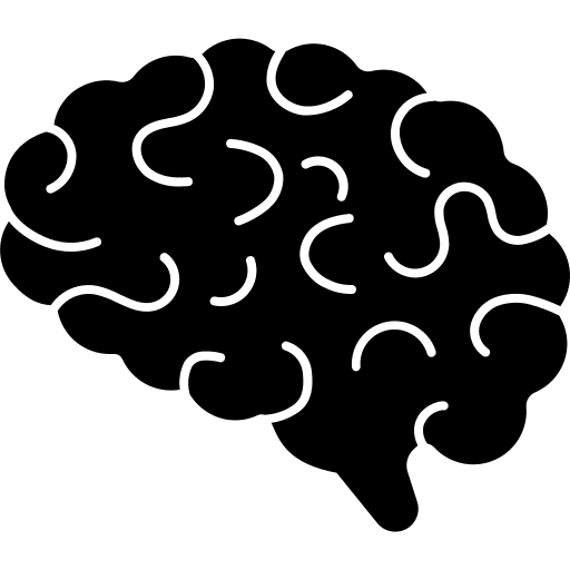 Brain body part healthcare and medical brain icon