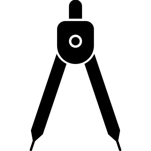 Geometry drawing compass divider education icon