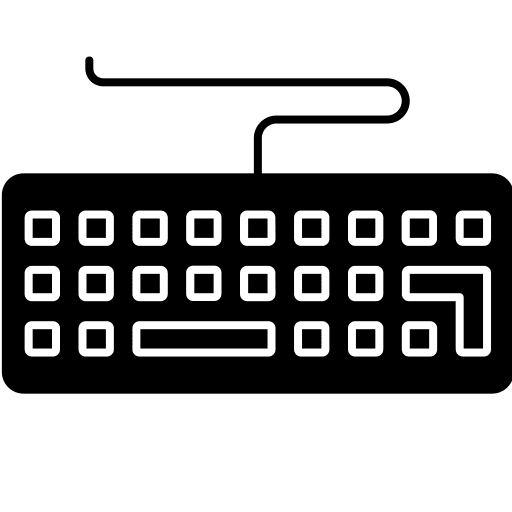 Keyboard technology keys electronics icon Keyboard technology keys electronics icon