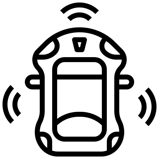 3d sensor transportation car sensors icon