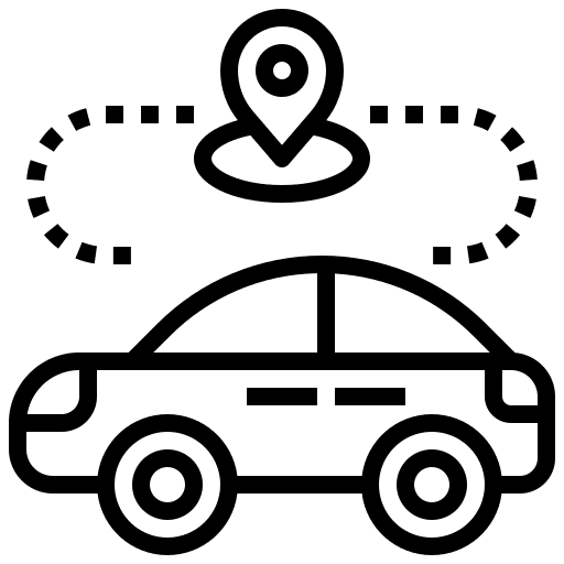 Autonomous car future transportation wifi icon