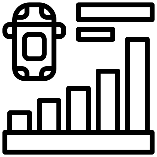 Data chart transport transportation bar chart icon