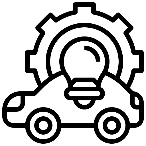 Deep learning transportation car transport icon Deep learning transportation car transport icon