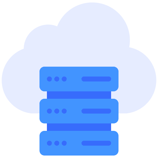 Cloud network database networking icon