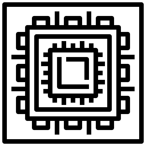Microchip computing construction and tools circuit board icon Microchip computing construction and tools circuit board icon